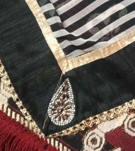 Black &amp; White Saree Blouse