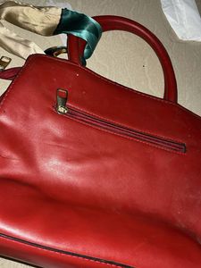 red handbag
