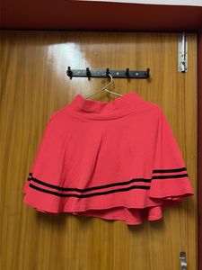 Bright Peach mini skirt with shorts attached