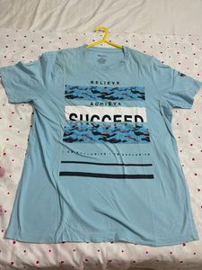 Light Blue Graphic T-Shirt