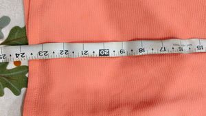 Peach Peter Pan Collar Top