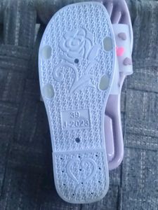 Peach Colour Rabbit Slippers For Girl Size 39
