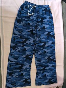 Stylish Blue Army Print Nightwear