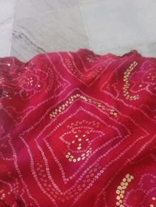 it's red anarkali
