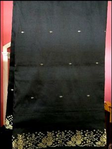 Black silk saree