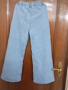 Light Wash Wide Leg Denim Pants