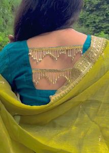 Designer Suit Set With Heavy Back Design