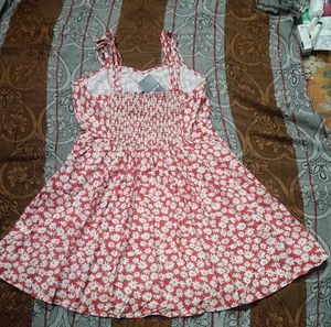 Cute Floral Print Mini Dress