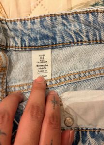 Light Wash Denim Cutoff Shorts