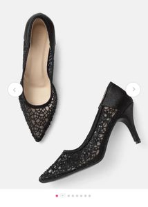 Elegant Black Lace Heels