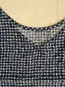 Navy &amp; White Patterned Tank Top