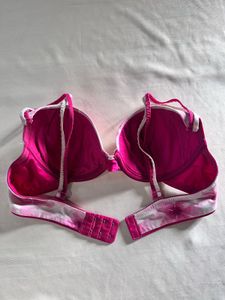 Pink Floral Padded Bra