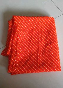 Gorgeous Orange Georgette Saree With Same Blouse