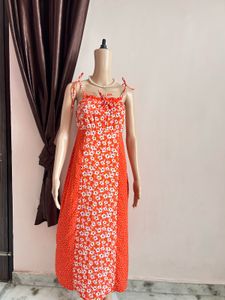 Floral &amp; Polka Dot Midi Dress