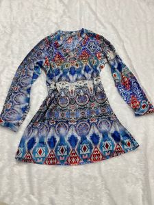 Y2k Boho Print Short Kurti