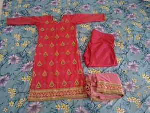 Elegant Orange Indian Suit Set