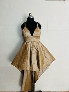 Golden High-Low Dress