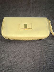 Yellow Bow Wristlet