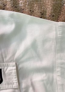 Zudio White Cropped Shirt with "NOT YOU" Text