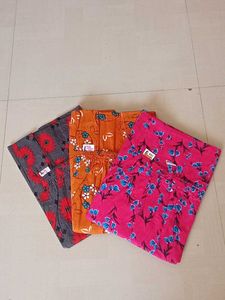 Elastic Cotton Nighties Combo Of 3