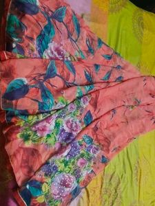 Beautiful Floral Print Saree