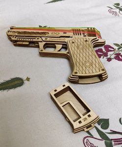 Hand Crafted Wooden Rubber Band Gun