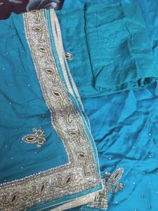 Embroidered Turquoise Fabric (NEW)