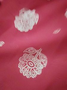 Maroon Saree with White Floral Print