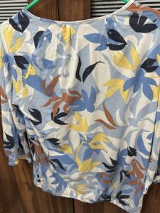 Olsen Floral Print Long Sleeve Top