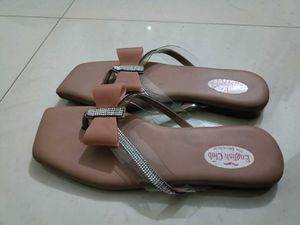 English Club Pink Bow Sandals - Size [Insert Siz