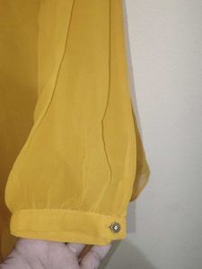 Yellow Embellished Top