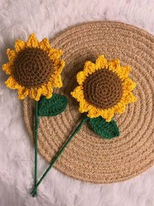 Handmade Crochet Sunflower Set