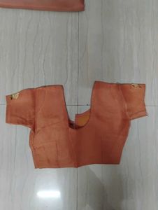 Elegant Peach Floral Saree