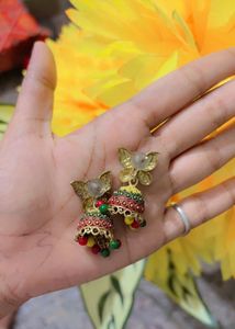 Butterfly Jhumka Earrings