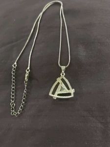 Geometric Triangle Pendant Necklace