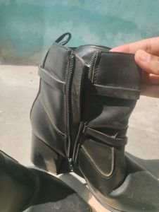 Stylish Black Heeled Ankle Boots