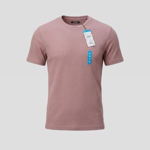 Waffle Knit Crew Neck T-Shirt