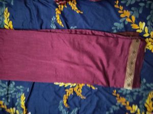 Maroon Saree with Gold Border