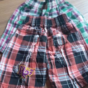 Cute combo Plaid Shorts for boys