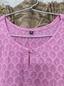 Pink Chikankari Kurta and Palazzo Set