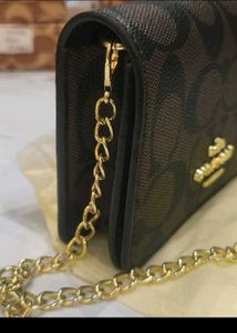 Coach Monogram Chain Wallet