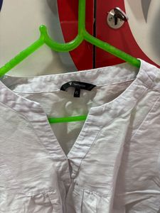 Women's White Long Sleeve Top
