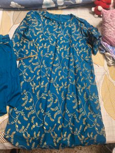 Elegant Teal Kurta Set with Dupatta