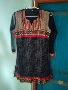 Length 34, offer prices,Embroidered Black Kurta