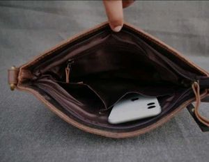 Vintage Leather Crossbody Bag Unisex