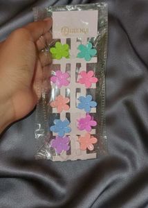 Flower Hair Clips - Pack Of 10