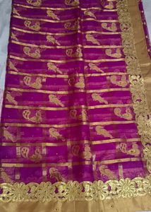 fancy Organza Gold Shining saree