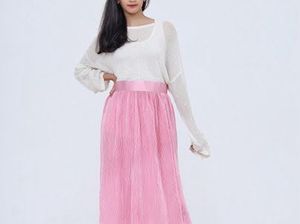 Pink Pleated Skirt