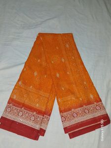 Saree 2shaded Colour Yellow &amp;orange