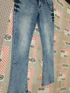 Stylish Blue Acid Wash Jeans